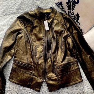 NWT coated foil band jacket 12